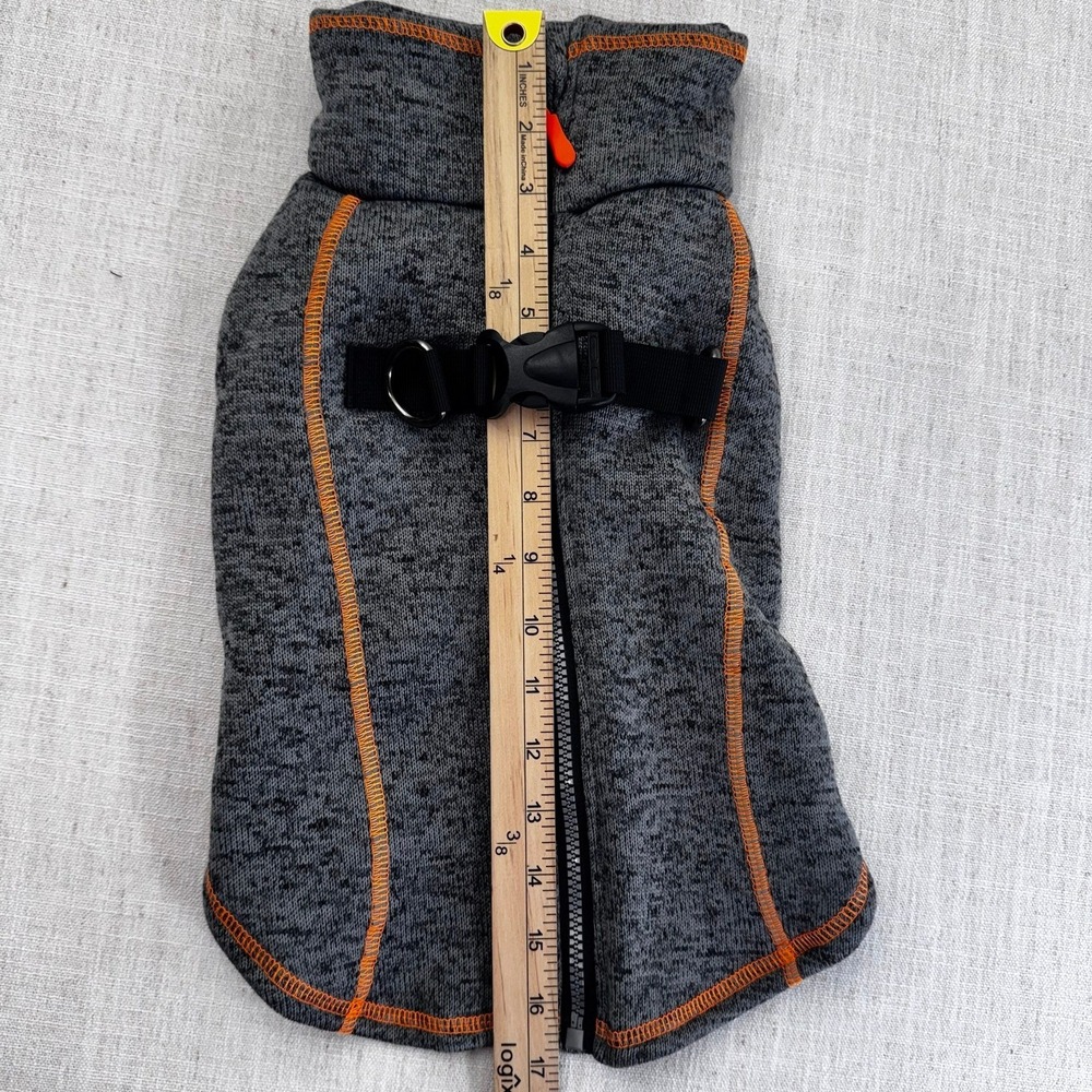 Dress Your Pet With Love Gray‎ Fleece Dog Sweater Vest Harness Zipper Large NEW - Picture 14 of 15